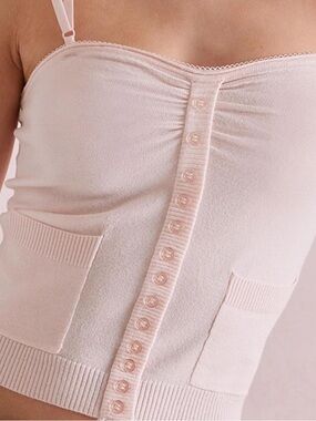 Beverly and Beck Frankie Button Up Sweater Tank Top